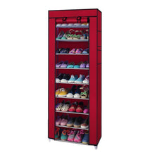 Load image into Gallery viewer, 10 Tier 9 Shelf Shoe Rack Shelf Saving Storage Closet Organizer Cabinet