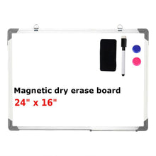 Load image into Gallery viewer, 24 x16 Single Side Magnetic Writing Whiteboard Dry Erase Board Office W/ Eraser