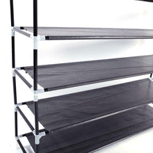 Load image into Gallery viewer, 5 Tier Shoe Rack Tower Cabinet Storage Organizer Black Home Holder Shelf