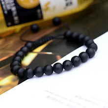 Load image into Gallery viewer, 8mm Mens Women Natural Gemstones Macrame Round Beads Braided Bracelet Handmade
