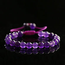 Load image into Gallery viewer, 8mm Mens Women Natural Gemstones Macrame Round Beads Braided Bracelet Handmade