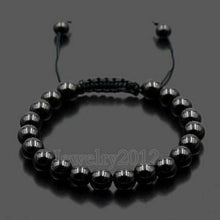 Load image into Gallery viewer, 8mm Mens Women Natural Gemstones Macrame Round Beads Braided Bracelet Handmade