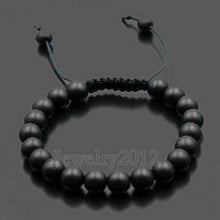 Load image into Gallery viewer, 8mm Mens Women Natural Gemstones Macrame Round Beads Braided Bracelet Handmade