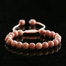 Load image into Gallery viewer, 8mm Mens Women Natural Gemstones Macrame Round Beads Braided Bracelet Handmade