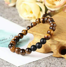 Load image into Gallery viewer, 8mm Natural Onyx Stone Beads Tiger Eye Beads Healing Bracelet Women Men Jewelry