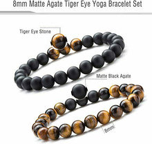 Load image into Gallery viewer, 8mm Natural Onyx Stone Beads Tiger Eye Beads Healing Bracelet Women Men Jewelry