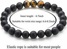 Load image into Gallery viewer, 8mm Natural Onyx Stone Beads Tiger Eye Beads Healing Bracelet Women Men Jewelry