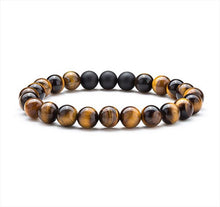 Load image into Gallery viewer, 8mm Natural Onyx Stone Beads Tiger Eye Beads Healing Bracelet Women Men Jewelry