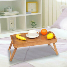 Load image into Gallery viewer, Adjustable Bamboo Folding Breakfast In Bed Tray Laptop Notebook Portable Wood