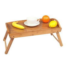 Load image into Gallery viewer, Adjustable Bamboo Folding Breakfast In Bed Tray Laptop Notebook Portable Wood