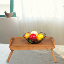 Load image into Gallery viewer, Adjustable Bamboo Folding Breakfast In Bed Tray Laptop Notebook Portable Wood