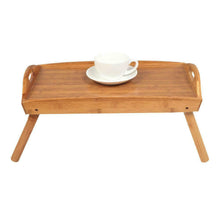 Load image into Gallery viewer, Adjustable Bamboo Folding Breakfast In Bed Tray Laptop Notebook Portable Wood