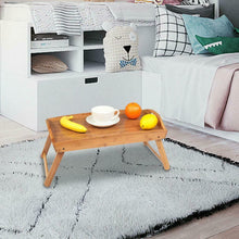 Load image into Gallery viewer, Adjustable Bamboo Folding Breakfast In Bed Tray Laptop Notebook Portable Wood
