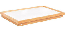Load image into Gallery viewer, Adjustable Wood Bed Tray Lap Desk Serving Table Folding Legs Bamboo