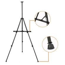 Load image into Gallery viewer, Artist Easel Stand Art Paint Easle Metal Tripod Display 15 to 65 Adjustable