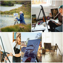 Load image into Gallery viewer, Artist Easel Stand Art Paint Easle Metal Tripod Display 15 to 65 Adjustable