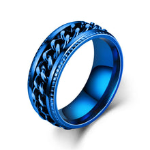 Load image into Gallery viewer, Cool Stainless Steel Rotatable Men Ring Spinner Chain Punk Women Party Jewelry