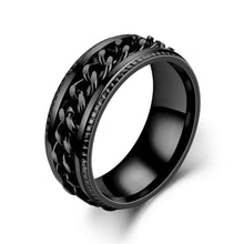 Load image into Gallery viewer, Cool Stainless Steel Rotatable Men Ring Spinner Chain Punk Women Party Jewelry