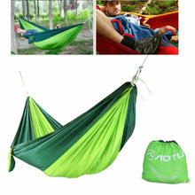 Load image into Gallery viewer, Double Portable 2 Persons Camping Travel Parachute Nylon Stree Hammock Swing Bed