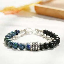Load image into Gallery viewer, Fashion Men's Natural Stone Agate Beads Punk Bracelets Stainless Steel Jewelry