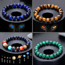 Load image into Gallery viewer, Fashion Natural Stone Blue Tiger Eye Malachite Beads Bracelets Men Women Jewelry