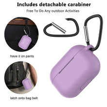 Load image into Gallery viewer, For Apple AirPods Pro Silicone Case Protector Shockproof Full Cover + Keychain