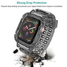 Load image into Gallery viewer, For Apple Watch Series 7/6/5/4/3/2/SE Clear Rugged Case with Band Strap 41/45mm