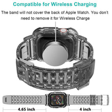 Load image into Gallery viewer, For Apple Watch Series 7/6/5/4/3/2/SE Clear Rugged Case with Band Strap 41/45mm