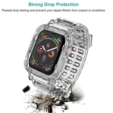 Load image into Gallery viewer, For Apple Watch Series 7/6/5/4/3/2/SE Clear Rugged Case with Band Strap 41/45mm