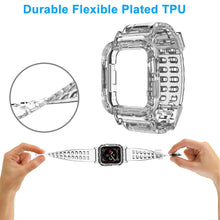 Load image into Gallery viewer, For Apple Watch Series 7/6/5/4/3/2/SE Clear Rugged Case with Band Strap 41/45mm