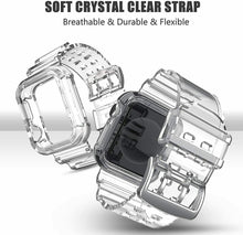 Load image into Gallery viewer, For Apple Watch Series 7/6/5/4/3/2/SE Clear Rugged Case with Band Strap 41/45mm