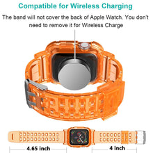 Load image into Gallery viewer, For Apple Watch Series 7/6/5/4/3/2/SE Clear Rugged Case with Band Strap 41/45mm