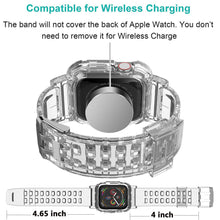 Load image into Gallery viewer, For Apple Watch Series 7/6/5/4/3/2/SE Clear Rugged Case with Band Strap 41/45mm