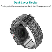 Load image into Gallery viewer, For Apple Watch Series 7/6/5/4/3/2/SE Clear Rugged Case with Band Strap 41/45mm