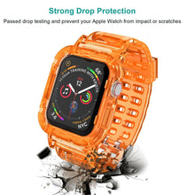 Load image into Gallery viewer, For Apple Watch Series 7/6/5/4/3/2/SE Clear Rugged Case with Band Strap 41/45mm