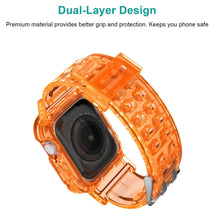 Load image into Gallery viewer, For Apple Watch Series 7/6/5/4/3/2/SE Clear Rugged Case with Band Strap 41/45mm