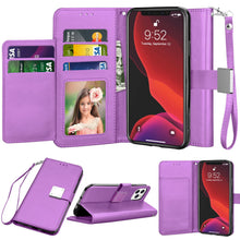 Load image into Gallery viewer, For iphone 11,11 Pro Max Flip Leather Wallet Case Card Holder Kickstand Cover