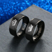 Load image into Gallery viewer, His Queen And Her King Stainless Steel Couple For Lover Engagement Rings Jewelry