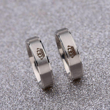 Load image into Gallery viewer, His Queen And Her King Stainless Steel Couple For Lover Engagement Rings Jewelry