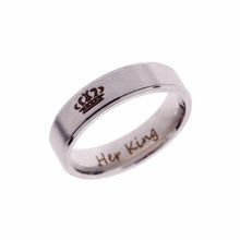 Load image into Gallery viewer, His Queen And Her King Stainless Steel Couple For Lover Engagement Rings Jewelry