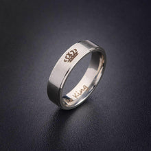Load image into Gallery viewer, His Queen And Her King Stainless Steel Couple For Lover Engagement Rings Jewelry