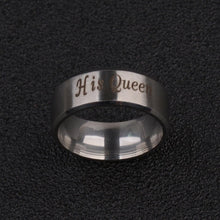 Load image into Gallery viewer, His Queen And Her King Stainless Steel Couple For Lover Engagement Rings Jewelry