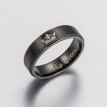 Load image into Gallery viewer, His Queen And Her King Stainless Steel Couple For Lover Engagement Rings Jewelry