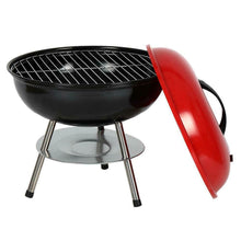 Load image into Gallery viewer, Iron Kettle BBQ Grill Portable Outdoor Camping Charcoal Stove with Vent