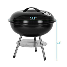 Load image into Gallery viewer, Iron Kettle BBQ Grill Portable Outdoor Camping Charcoal Stove with Vent