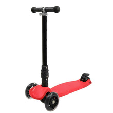 Load image into Gallery viewer, Kick Scooter for Kids with 3 Light Up Wheels Adjustable Height Boys Girls Red