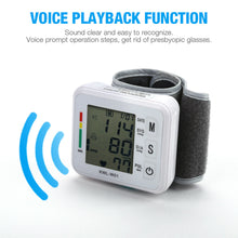 Load image into Gallery viewer, LCD Digital Wrist Blood Pressure Monitor BP Cuff Gauge Automatic Machine Tester