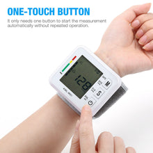Load image into Gallery viewer, LCD Digital Wrist Blood Pressure Monitor BP Cuff Gauge Automatic Machine Tester
