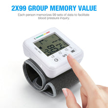 Load image into Gallery viewer, LCD Digital Wrist Blood Pressure Monitor BP Cuff Gauge Automatic Machine Tester