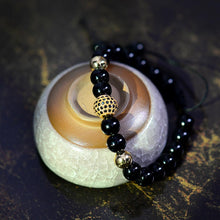 Load image into Gallery viewer, Luxury Men's Natural Stone Gold Zircon Micro Pave CZ Beaded Bracelets Jewelry